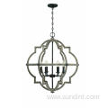 6-Lights Wood Tone Chandelier Lamps and Lanterns